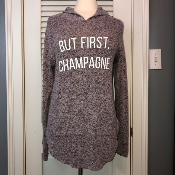 Grayson Threads Tops - Grayson Threads “But First, Champagne” Hoodie M